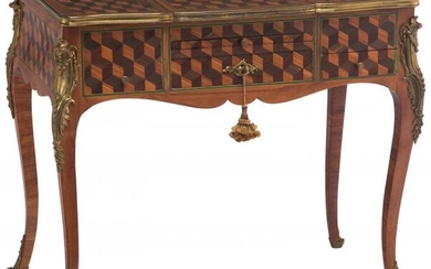 A Louis XVI-Style Parquetry Decorated Poudreuse