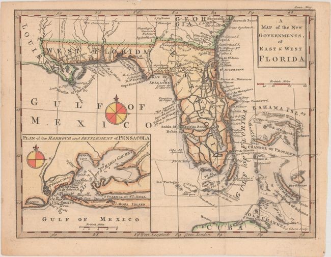"A Map of the New Governments, of East & West Florida", Gibson, John