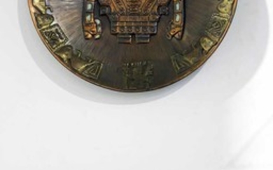 A PAIR OF COPPER WALL PLATES