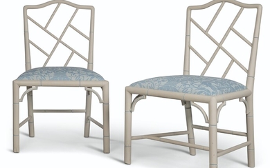 A PAIR OF REGENCY WHITE-PAINTED 'CHINESE' CHAIRS