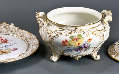 A Royal Berlin porcelain covered tureen and undertray