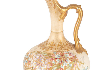 A Royal Bonn Porcelain Jug with Hand-Painted Floral Motifs and Gilding