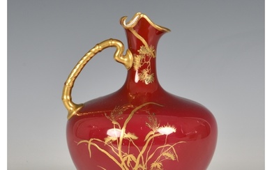 A Royal Crown Derby porcelain flask / ewer vase, circa 1878-...