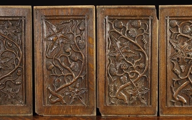 A Set of Four 16th Century Oak Panels:...