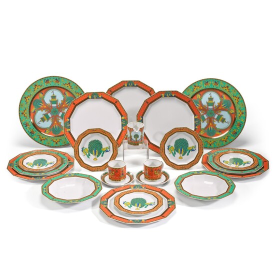 A Versace 'Le Voyage de Marco Polo' part dinner and coffee service, Rosenthal, 20th century