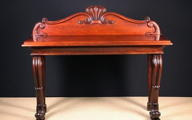 A William IV Style Mahogany Sideboard/Buffet. With a rectangular top with moulded edge and a shaped
