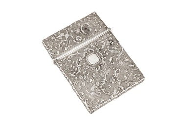 A William IV sterling silver card case, Birmingham 1835 by Jospeh Wilmore