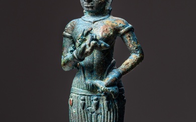A bronze figure of Devi, Cambodia or Thailand, Angkor period, 12th century | 柬埔寨或泰國 吳哥王朝十二世紀 銅烏瑪女神立像