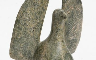 A carved stone model of a bird