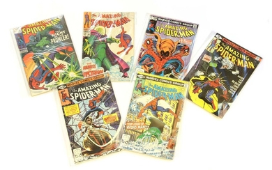 A collection of Silver and Bronze Age Spider-Man comics