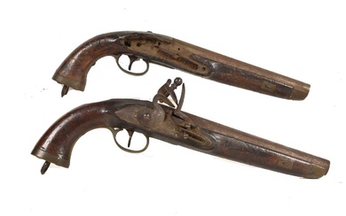 A pair of 19th Century Flintlock Pistols