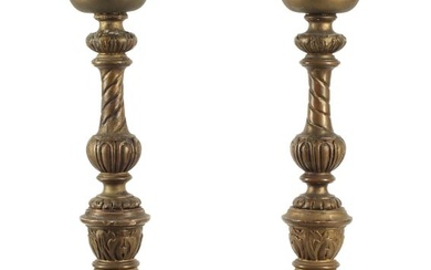 A pair of Italian Baroque style prickets