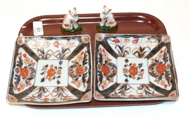 A pair of Japanese Imari porcelain shallow dishes, late 18th/early...