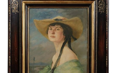 A portrait of a young lady by Toni Roth (1899 - 1971)