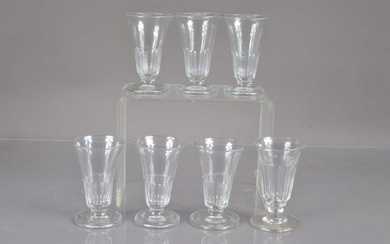 A set of seven early 19th Century English jelly glasses