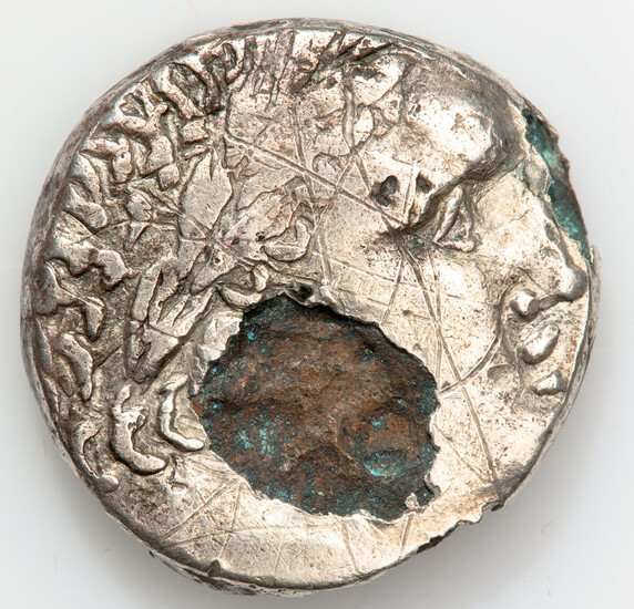 A silver Shekel of Tyre, 44/5 C.E. – Fourree.