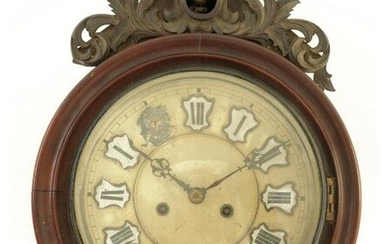 AN UNUSUAL 19TH CENTURY DOUBLE FUSEE CUCKOO CLOCK the