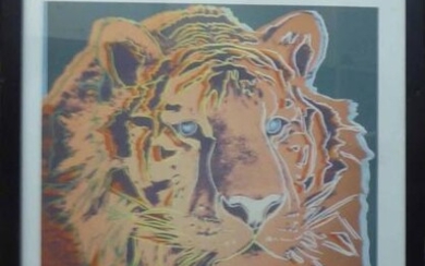 ANDY WARHOL 'Tiger', lithograph, from Leo Castelli gallery, stamped...