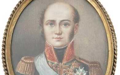 ANTIQUE RUSSIAN MINIATURE PORTRAIT OF ALEXANDER I