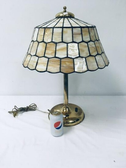 ART GLASS TABLE LAMP, C. LATER 20TH C., H 23.5"