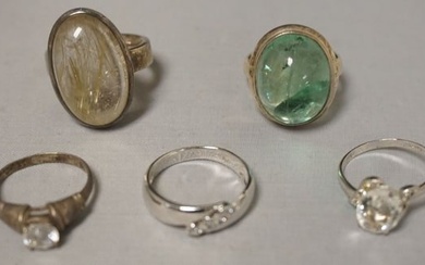 ASSORTMENT OF STERLING SILVER RINGS