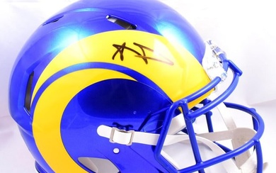 Aaron Donald Signed Los Angeles Rams F/S Speed Helmet- Beckett W Holo