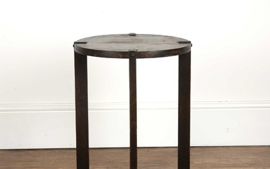 Aesthetic movement oak, circular topped table, unmarked, 35cm wide ...