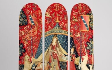 After French School, 16th Century - The Lady and The Unicorn, Triptych Skateboards