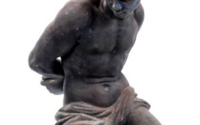 After Pietro Tacca 'Bound slave' terracotta figure, probably late 19th / early 20th century