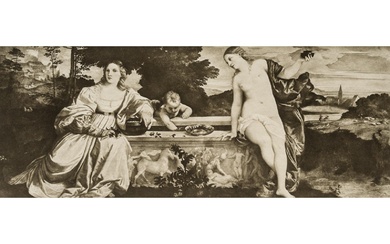 After TIZIAN (*1488), Heavenly and earthly love (1515), 1905, Photogravure