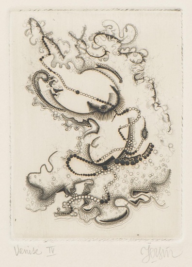 Albert-Edgar YERSIN (1905-1984), "Venise IV-Baroque", gravure