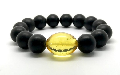 Amazing Amber Bracelet made from Round Amber beads