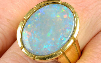 An 18ct gold opal dress ring.