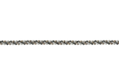 An 18ct gold vari-hue brilliant-cut diamond bracelet.