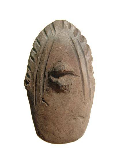 An African terracotta head, possibly Nok culture