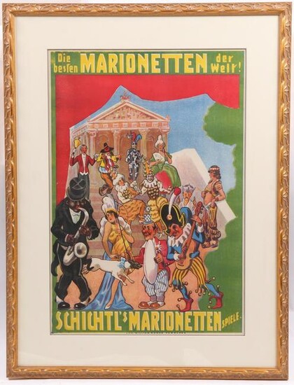 An Early 20th Century Poster, German Puppets