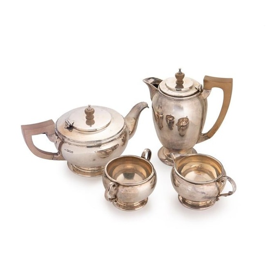 An Elizabeth II silver 4-piece tea set