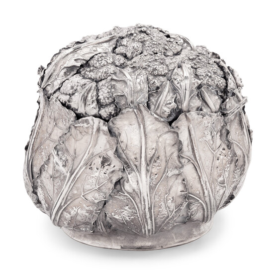 An Italian Silver Cabbage-Form Fruit Cooler