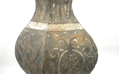 Ancient Chinese, Han dynasty Terracotta Hu Vase - 40 cm