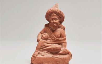 Ancient Egypt, Greco–Roman Period Terracotta Seated Harpokrates With spanish export license