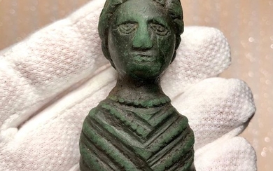 Ancient Roman Bronze Exclusive Bust of a Woman probably a member of the Severian dynasty.