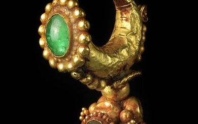 Ancient Roman Gold roman earring - 4×2.3×4 cm - (1)