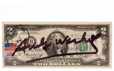 Andy Warhol (1928-1987), a Two Dollar Thomas Jefferson bill,...