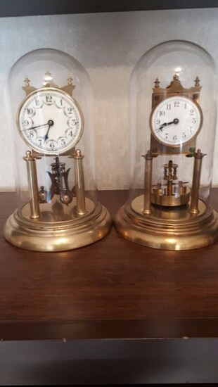 Anniversary clock - Brass, Glass - First half 20th century