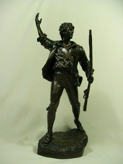 Antique Bronze Statue of "Volunteer of Independence