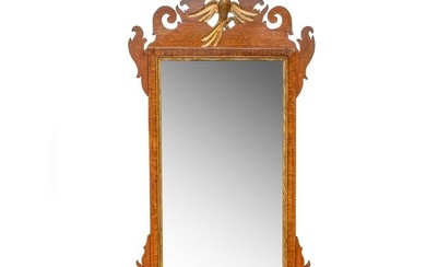 Antique Chippendale Mirror with Gilt Bird