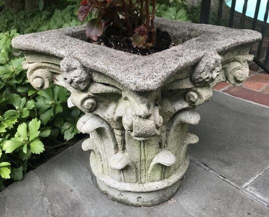 Antique Corinthian Style Column Garden Pot