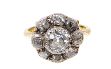 Antique diamond cluster ring