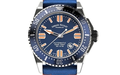 Armand Nicolet - JSS Diver Blue Leather - A480HBA-BU-P0480BO8 - Men - 2011-present