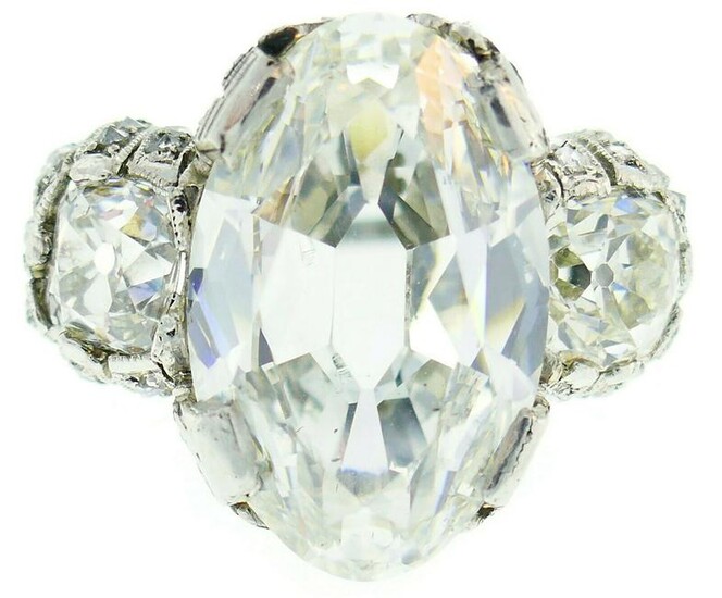 Art Deco 10.03-carat GIA Diamond Platinum RING